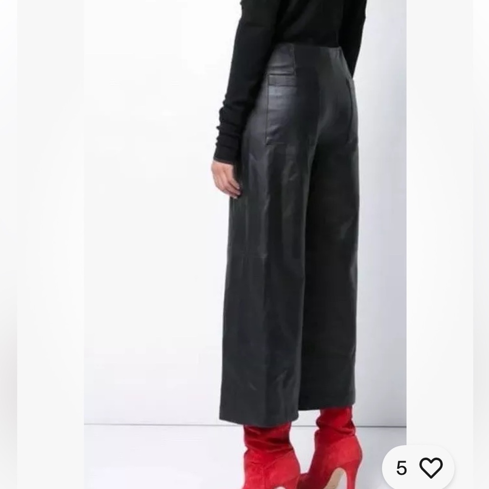 Adam Lippes culottes cropped pants Approximately Size 8 10 Black - Picture 2 of 14